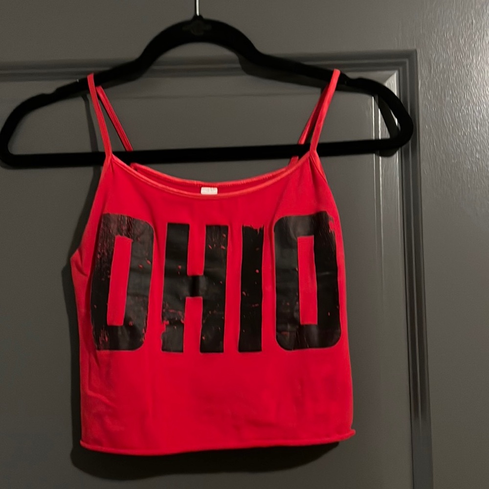 Bella size small cropped tank top Ohio state